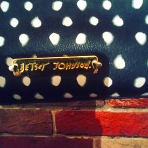 Betsey Johnson Black/white Polka Dot Bag